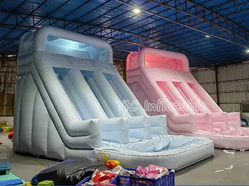 White Inflatable Pool Slide detail view
