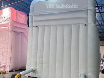White Glacier Pool Slide commercial PVC detail