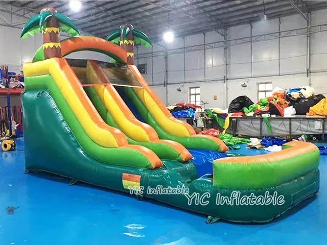 Blue And Yellow Inflatable Water Slide product image
