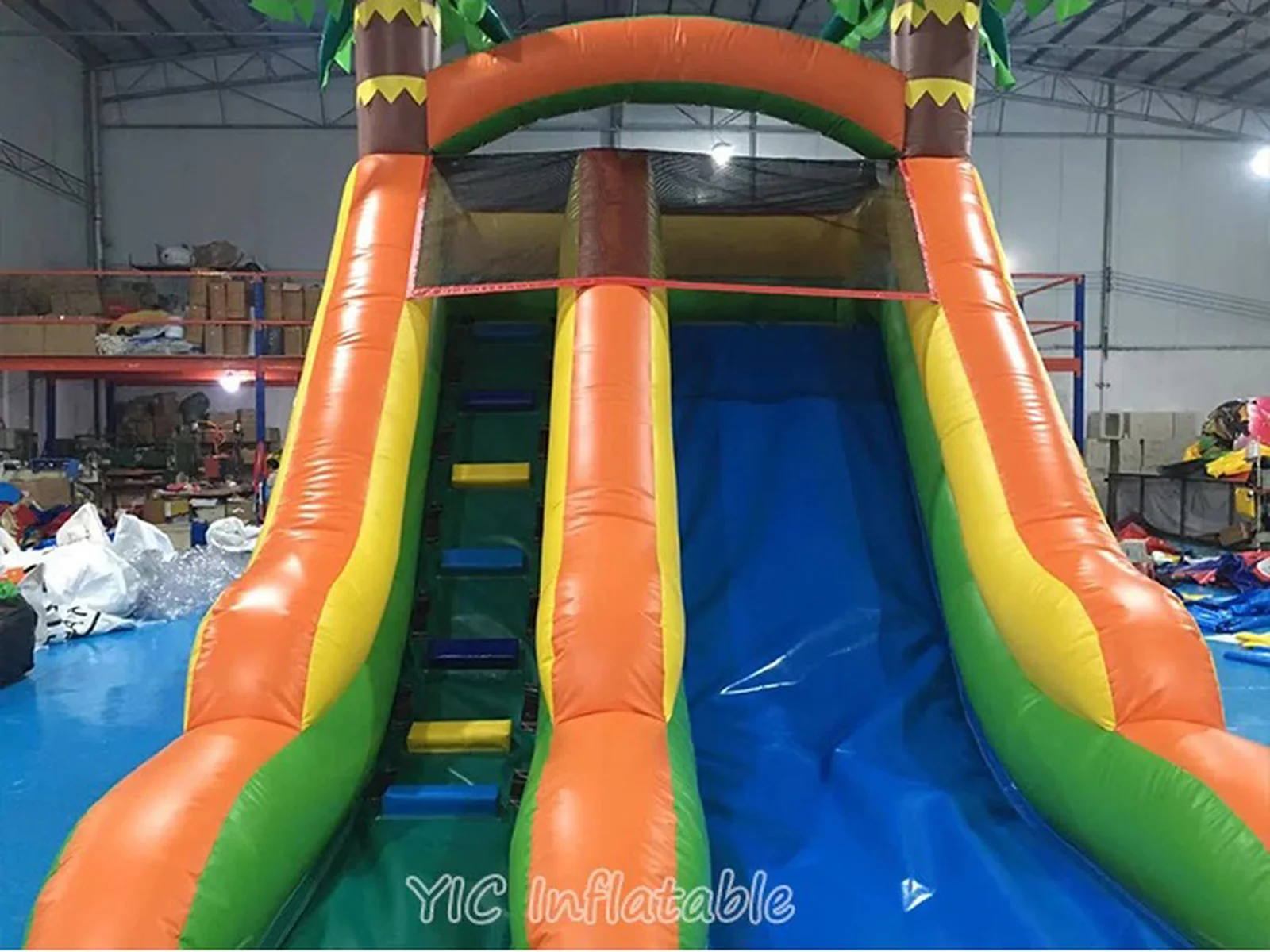 Blue and Yellow Inflatable Water Slide detail view 5
