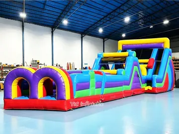 custom inflatable challenge course detail view