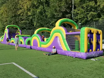 custom inflatable challenge course detail view