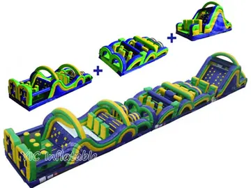 custom inflatable challenge course detail view