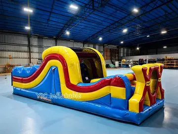 custom inflatable challenge course detail view