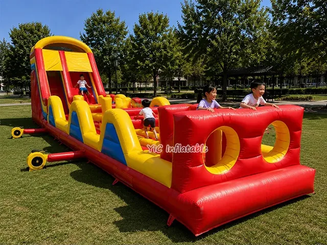 Inflatable Obstacle Course with Climbing Wall product image