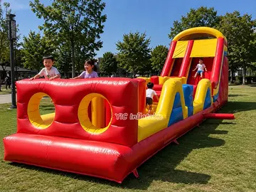 custom inflatable challenge course detail view