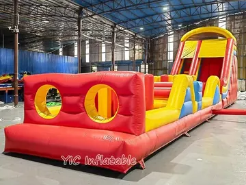 custom inflatable challenge course detail view