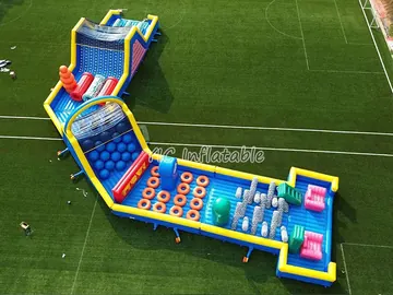 custom inflatable challenge course detail view