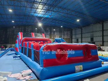 custom inflatable challenge course detail view