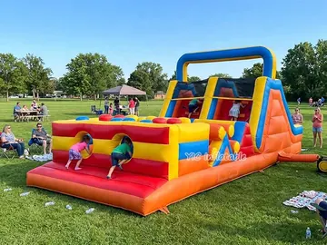 custom inflatable challenge course detail view