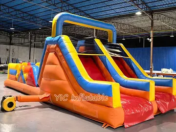 custom inflatable challenge course detail view