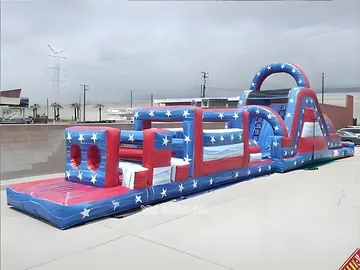 custom inflatable challenge course detail view
