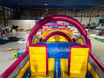 custom inflatable challenge course detail view
