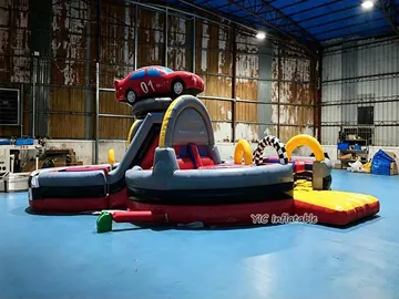 custom inflatable challenge course detail view