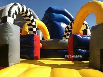 custom inflatable challenge course detail view