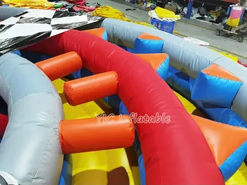 custom inflatable challenge course detail view