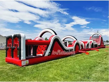 custom inflatable challenge course detail view