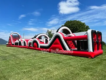 custom inflatable challenge course detail view