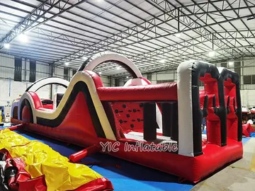 custom inflatable challenge course detail view