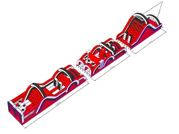 custom inflatable challenge course detail view
