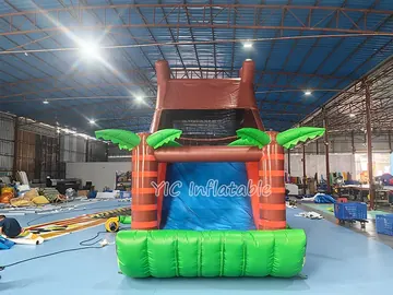 safari themed inflatable challenge course detail view