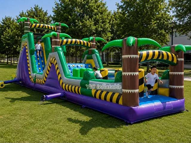 Tropical Palm Inflatable Obstacle Course product image