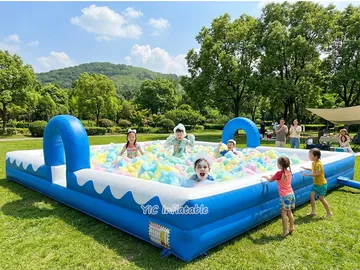Large Inflatable Foam Pit side view