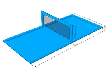 Commercial Inflatable Water Volleyball Court commercial attraction view
