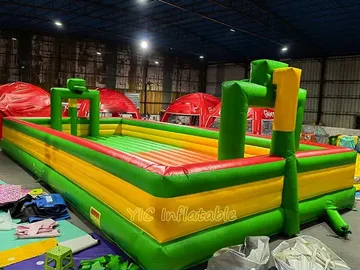 Inflatable Soap Soccer Field side view