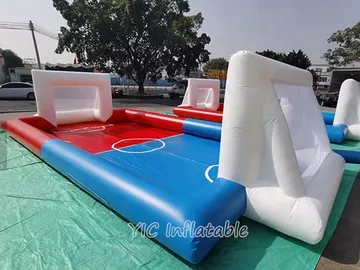Inflatable Soap Soccer Pitch side view