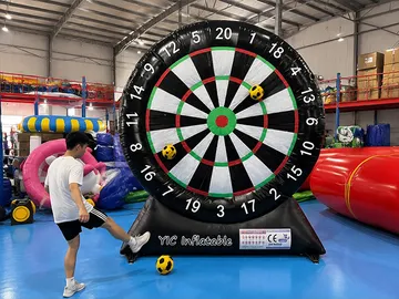 Inflatable Football Dartboard for Rental front view