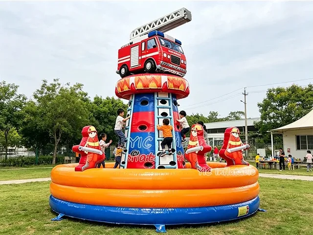 Fire Truck Theme Inflatable Climbing Tower product image
