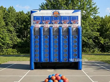 basketball themed interactive inflatable sports game detail view