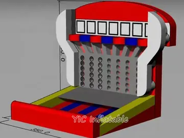basketball themed interactive inflatable sports game detail view