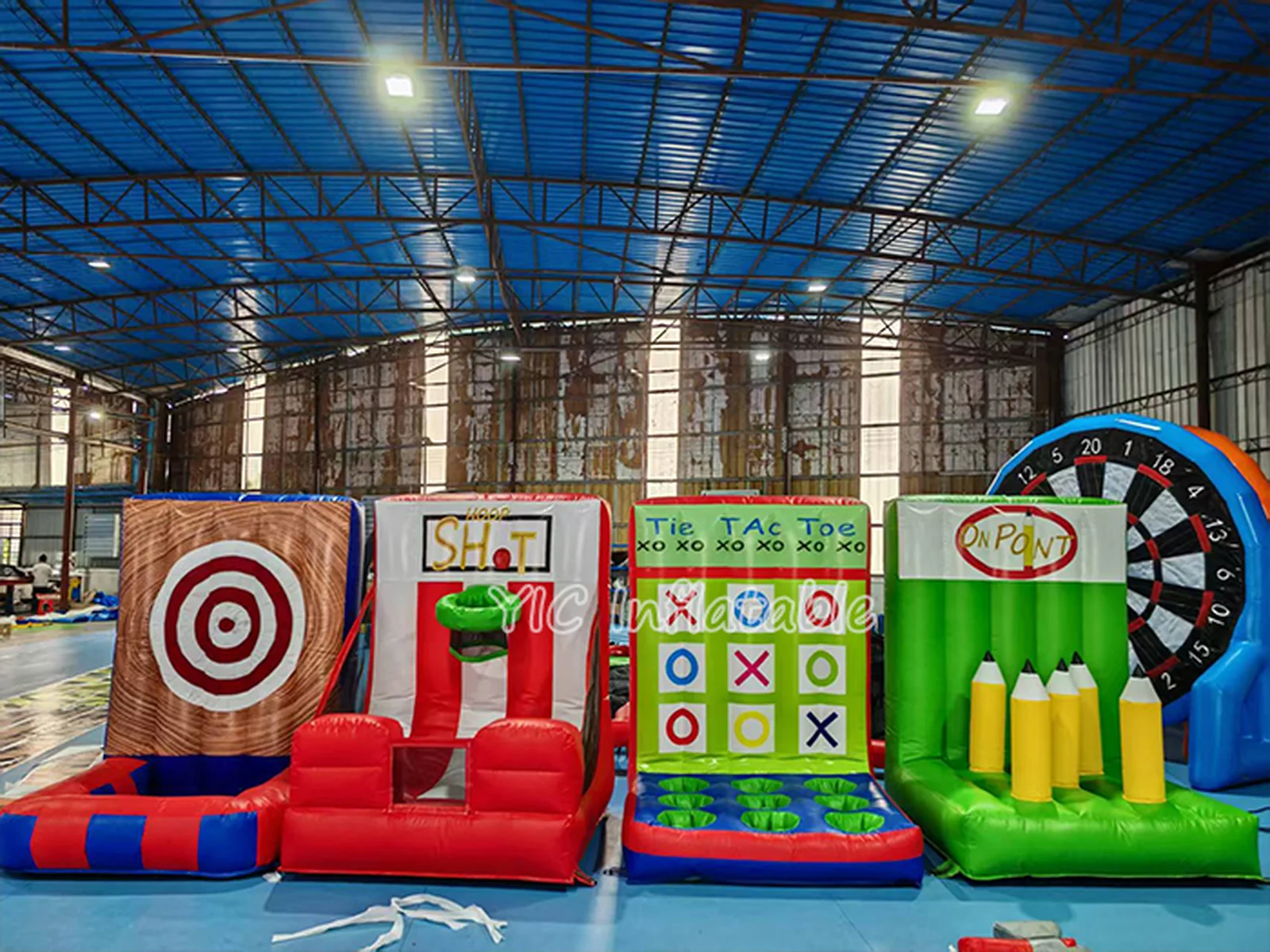 custom interactive inflatable sports game front view