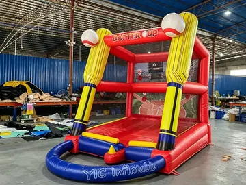 baseball themed interactive inflatable sports game detail view