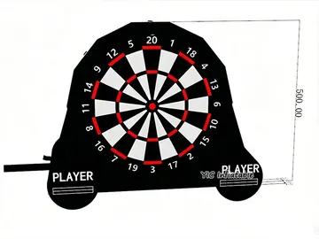 football themed interactive inflatable sports game detail view