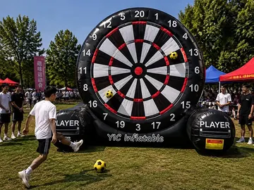 football themed interactive inflatable sports game detail view