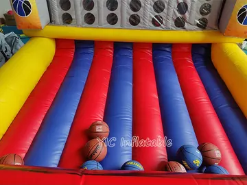 basketball themed interactive inflatable sports game detail view