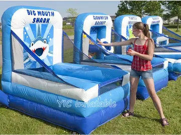 custom interactive inflatable sports game rear view