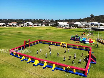 football themed interactive inflatable sports game detail view