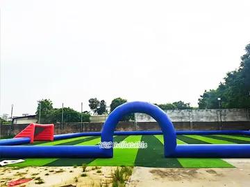 soccer themed interactive inflatable sports game detail view