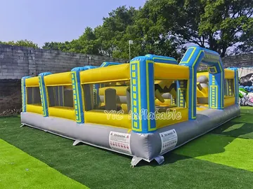 Giant Inflatable Maze and Obstacle Course play layout