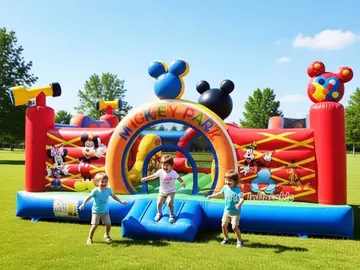 Mickey Mouse Inflatable Playground front view