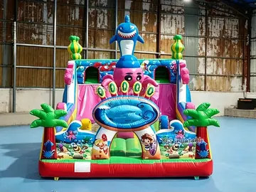 Ocean Inflatable Playground side view