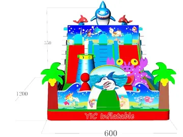 Ocean Inflatable Playground commercial attraction view