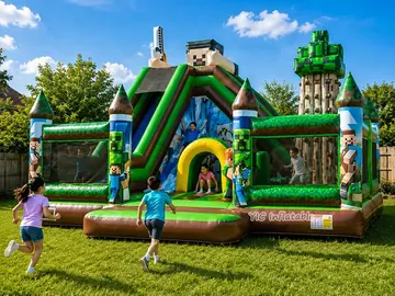 Pixel Adventure Inflatable Theme Park front view