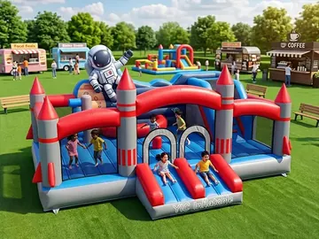 Space Themed Indoor Playground front view