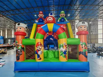 Mario Themed Playground Inflatable side view
