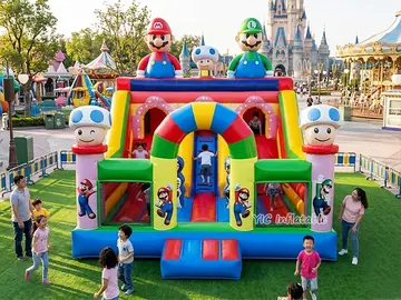 Super Mario Castle Inflatable Theme Park front view